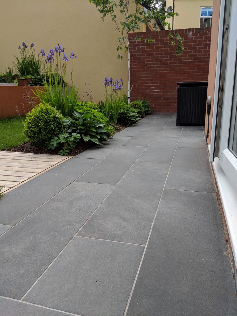 Edward Grimes Garden Design Gardener Broadclyst, Exeter in Devon - Patio from house-min